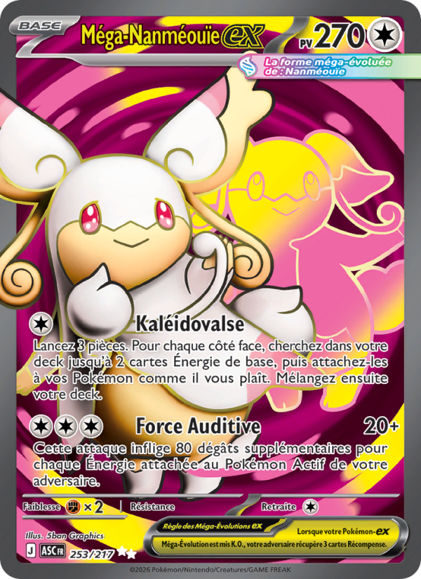 Méga-Nanméouïe-ex 253 — Héros Transcendants (French Pokémon TCG card)