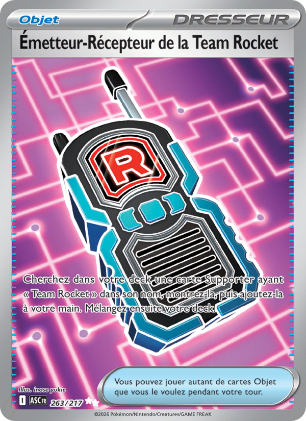 Émetteur-Récepteur de la Team Rocket 263 — Héros Transcendants (French Pokémon TCG card)