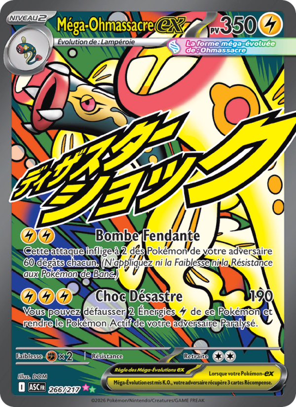 Méga-Ohmassacre-ex 266 — Héros Transcendants (French Pokémon TCG card)