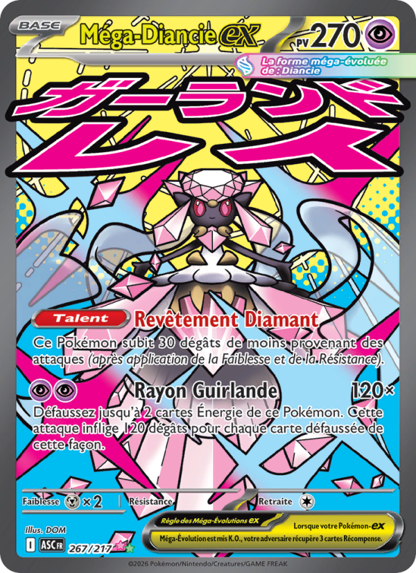 Méga-Diancie-ex 267 — Héros Transcendants (French Pokémon TCG card)