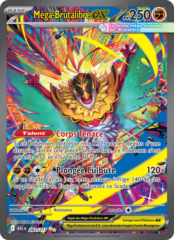 Méga-Brutalibré-ex 283 — Héros Transcendants (French Pokémon TCG card)