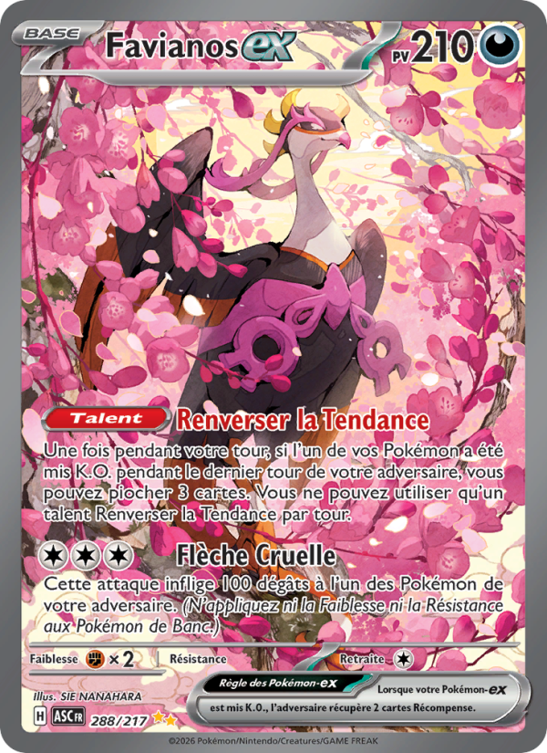 Favianos-ex 288 — Héros Transcendants (French Pokémon TCG card)