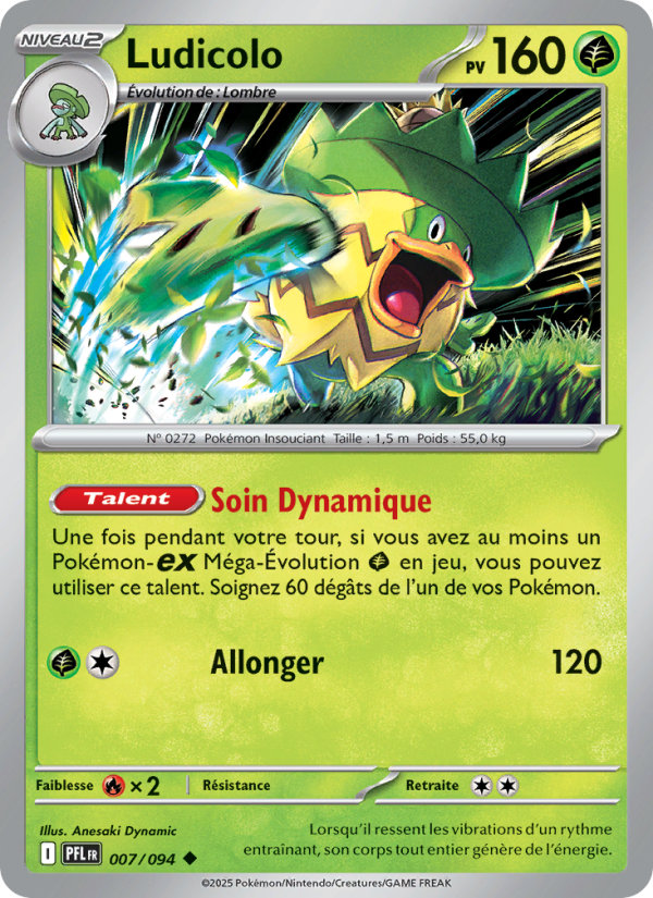 Ludicolo 007 — Flammes Fantasmagoriques (French Pokémon TCG card)
