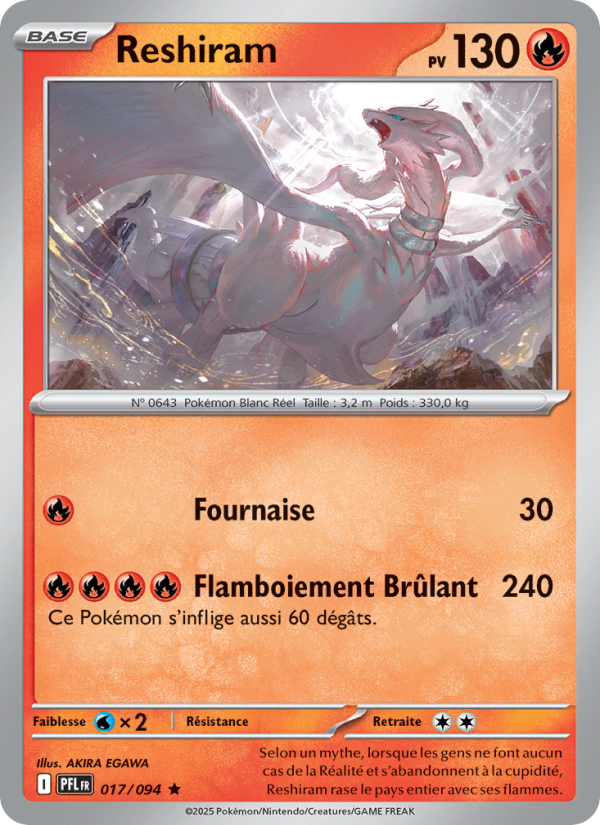 Reshiram 017 — Flammes Fantasmagoriques (French Pokémon TCG card)