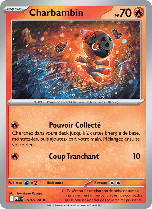 Charbambin 019 — Flammes Fantasmagoriques (French Pokémon TCG card)