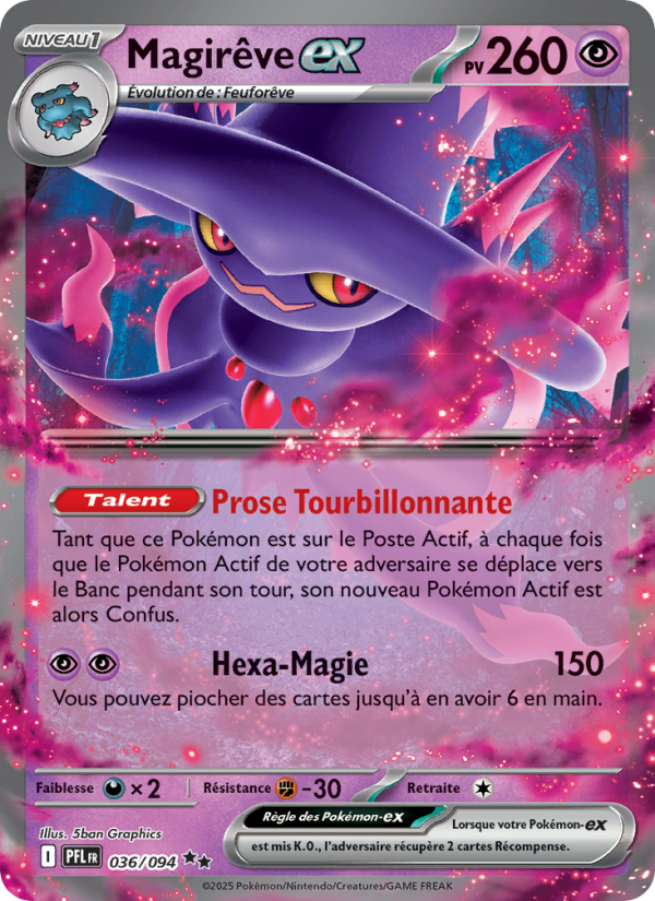 Magirêve-ex 036 — Flammes Fantasmagoriques (French Pokémon TCG card)