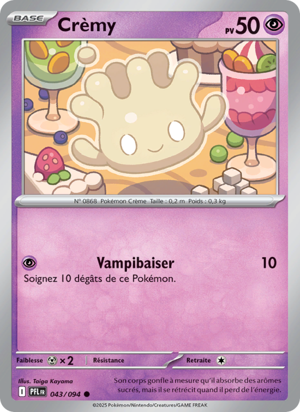 Crèmy 043 — Flammes Fantasmagoriques (French Pokémon TCG card)