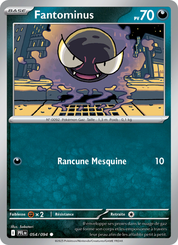 Fantominus 054 — Flammes Fantasmagoriques (French Pokémon TCG card)