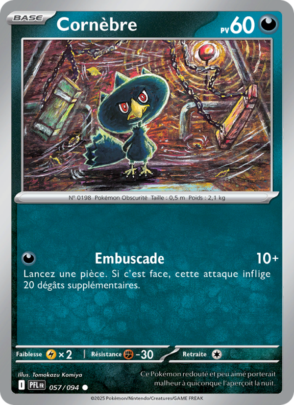 Cornèbre 057 — Flammes Fantasmagoriques (French Pokémon TCG card)