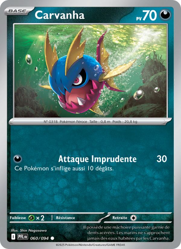 Carvanha 060 — Flammes Fantasmagoriques (French Pokémon TCG card)