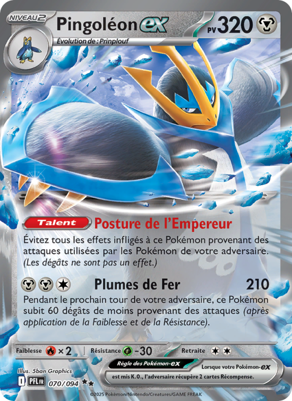 Pingoléon-ex 070 — Flammes Fantasmagoriques (French Pokémon TCG card)