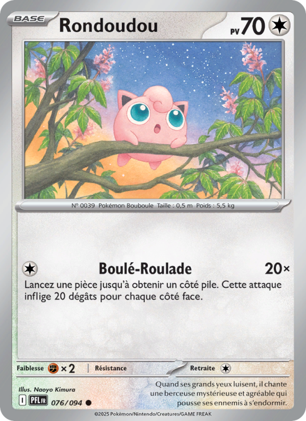 Rondoudou 076 — Flammes Fantasmagoriques (French Pokémon TCG card)
