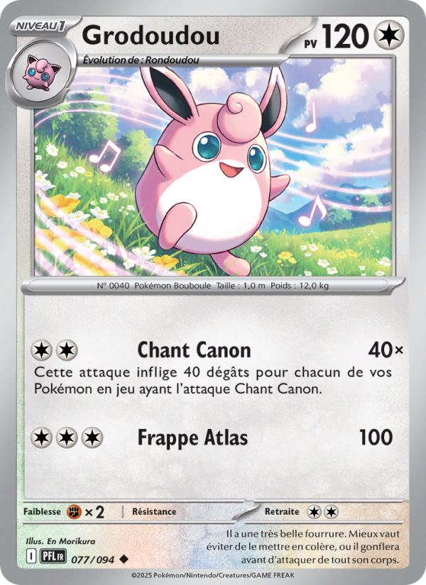 Grodoudou 077 — Flammes Fantasmagoriques (French Pokémon TCG card)