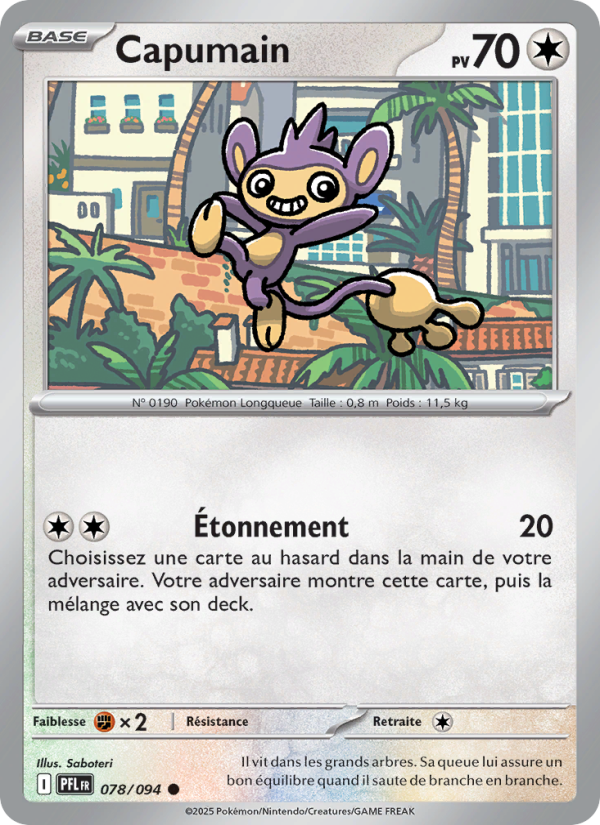Capumain 078 — Flammes Fantasmagoriques (French Pokémon TCG card)
