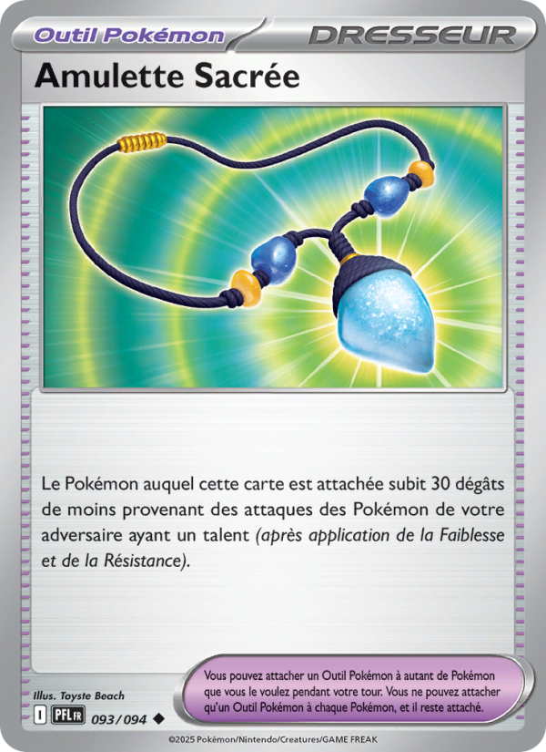 Amulette Sacrée 093 — Flammes Fantasmagoriques (French Pokémon TCG card)