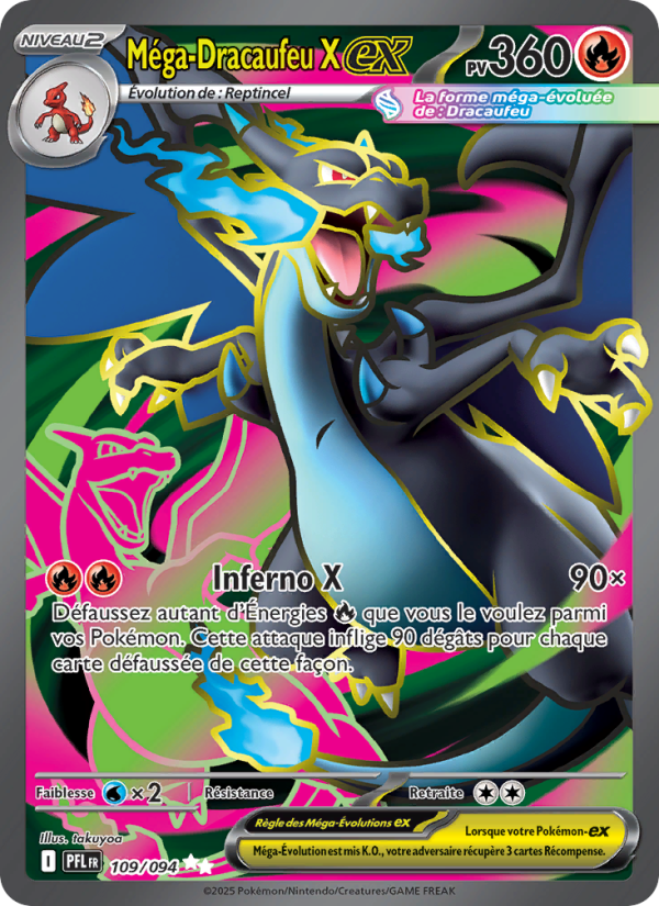 Méga-Dracaufeu X-ex 109 — Flammes Fantasmagoriques (French Pokémon TCG card)