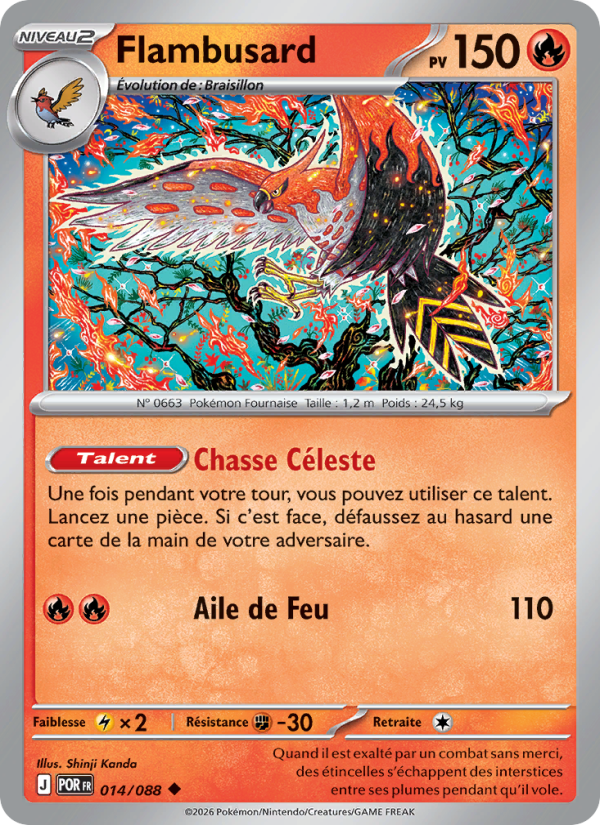 Flambusard 014 — Équilibre Parfait (French Pokémon TCG card)