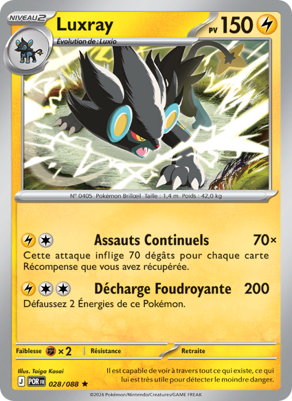 Luxray 028 — Équilibre Parfait (French Pokémon TCG card)