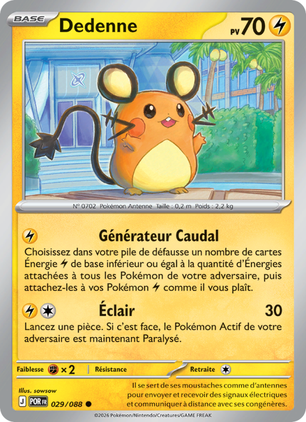 Dedenne 029 — Équilibre Parfait (French Pokémon TCG card)