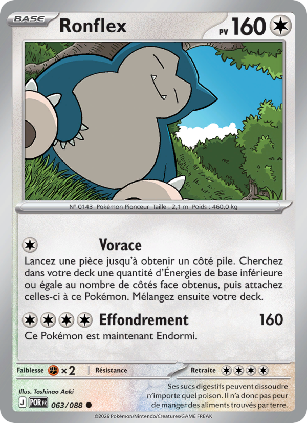 Ronflex 063 — Équilibre Parfait (French Pokémon TCG card)