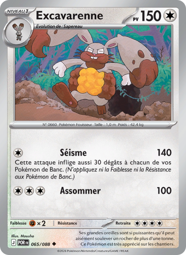 Excavarenne 065 — Équilibre Parfait (French Pokémon TCG card)