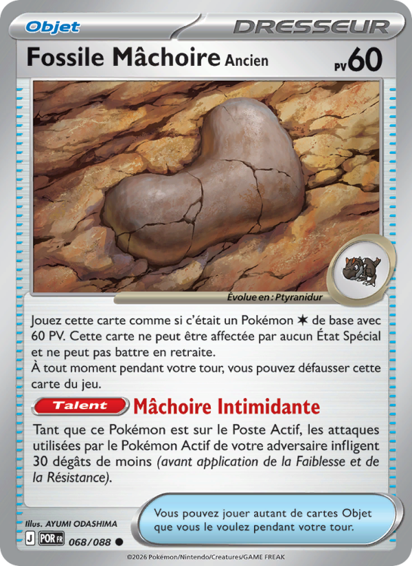 Fossile Mâchoire Ancien 068 — Équilibre Parfait (French Pokémon TCG card)