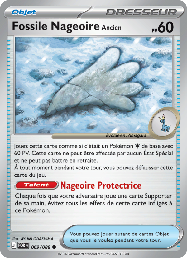 Fossile Nageoire Ancien 069 — Équilibre Parfait (French Pokémon TCG card)