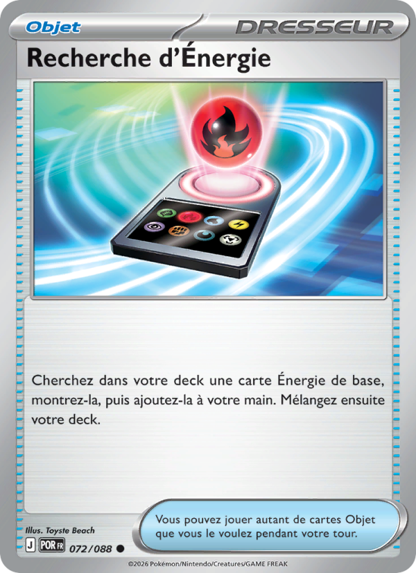Recherche d'Énergie 072 — Équilibre Parfait (French Pokémon TCG card)