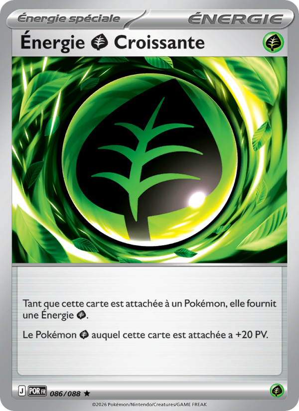 Énergie Grass Croissante 086 — Équilibre Parfait (French Pokémon TCG card)