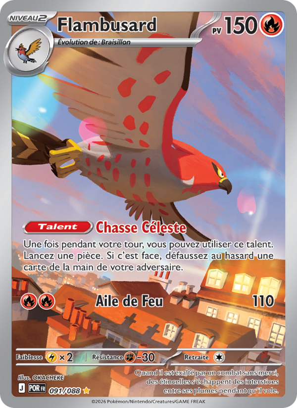 Flambusard 091 — Équilibre Parfait (French Pokémon TCG card)