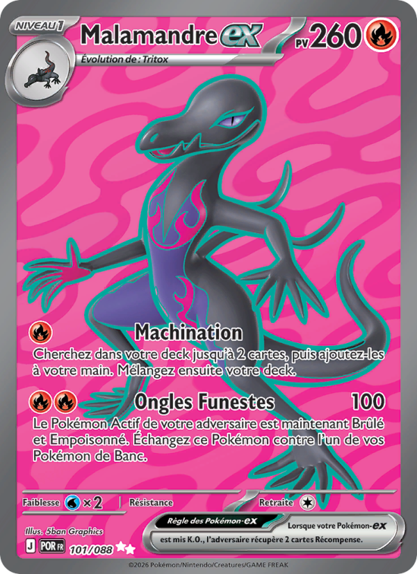 Malamandre-ex 101 — Équilibre Parfait (French Pokémon TCG card)