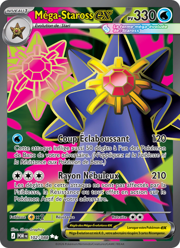 Méga-Staross-ex 102 — Équilibre Parfait (French Pokémon TCG card)