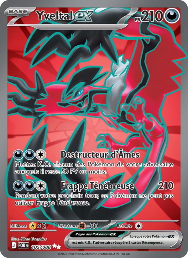 Yveltal-ex 105 — Équilibre Parfait (French Pokémon TCG card)