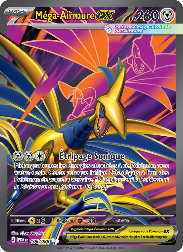 Méga-Airmure-ex 106 — Équilibre Parfait (French Pokémon TCG card)