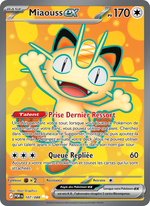 Miaouss-ex 107 — Équilibre Parfait (French Pokémon TCG card)