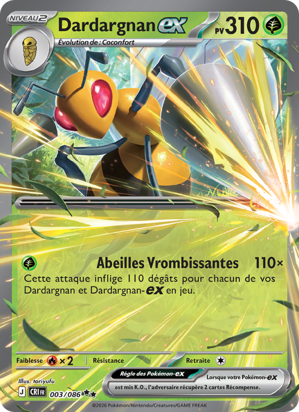 Dardargnan-ex 003 — Chaos Ascendant (French Pokémon TCG card)