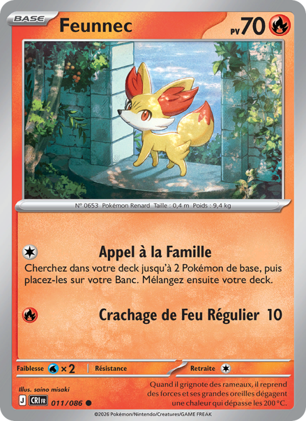 Feunnec 011 — Chaos Ascendant (French Pokémon TCG card)
