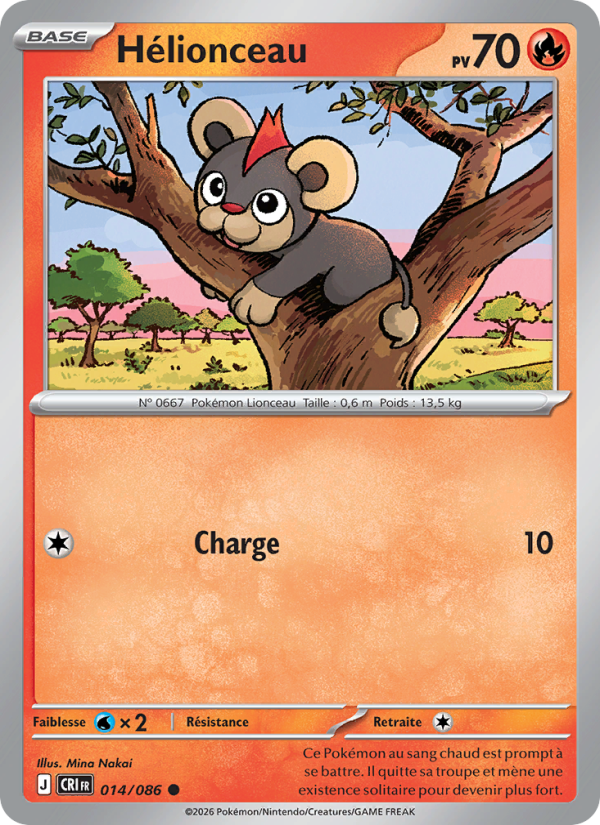 Hélionceau 014 — Chaos Ascendant (French Pokémon TCG card)
