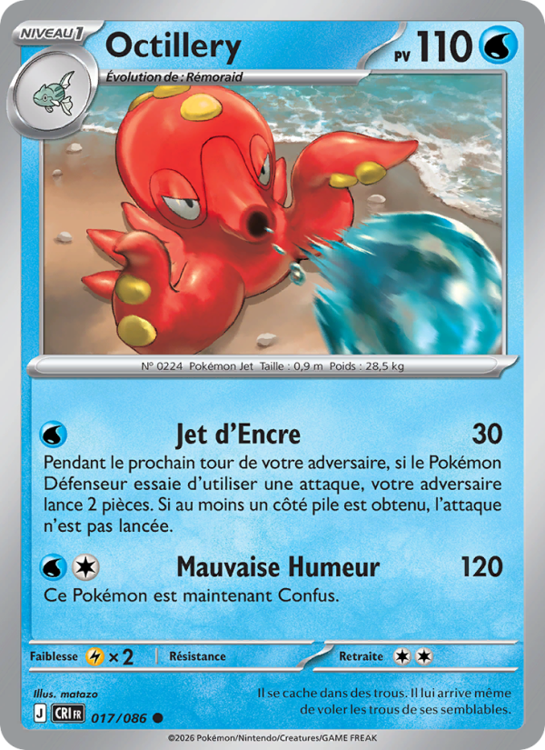 Octillery 017 — Chaos Ascendant (French Pokémon TCG card)