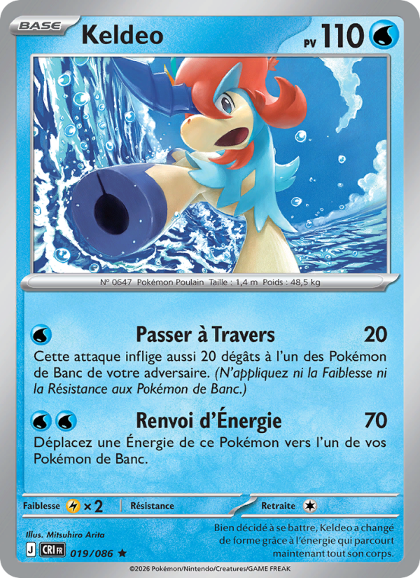 Keldeo 019 — Chaos Ascendant (French Pokémon TCG card)