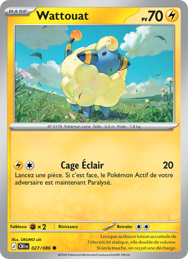 Wattouat 027 — Chaos Ascendant (French Pokémon TCG card)
