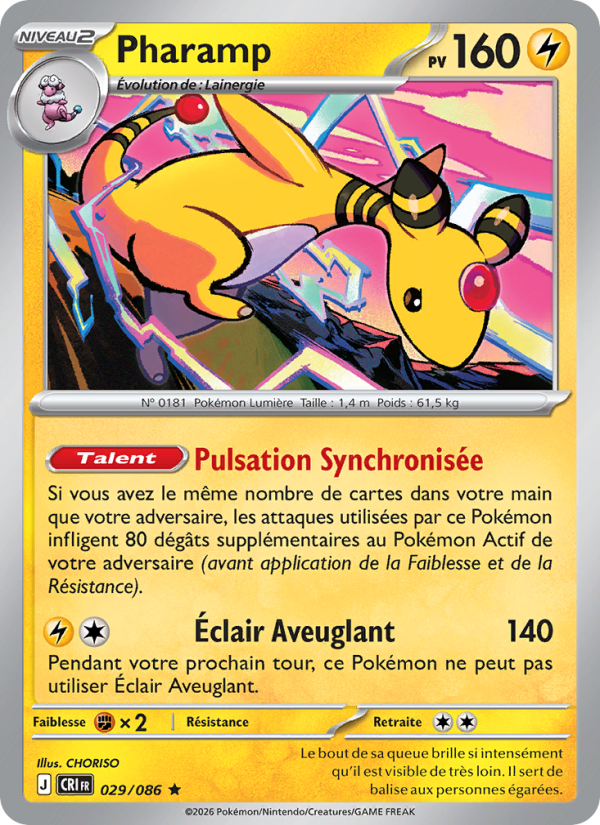 Pharamp 029 — Chaos Ascendant (French Pokémon TCG card)