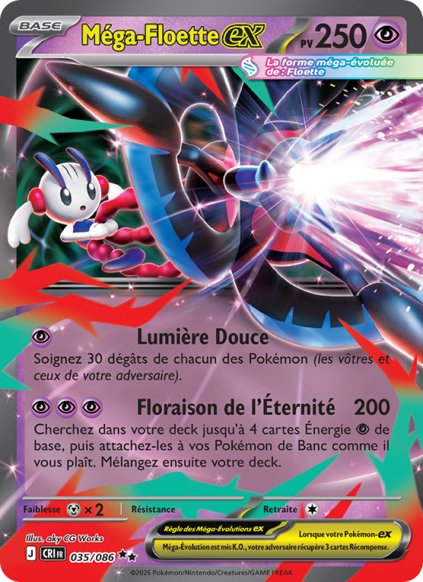 Méga-Floette-ex 035 — Chaos Ascendant (French Pokémon TCG card)