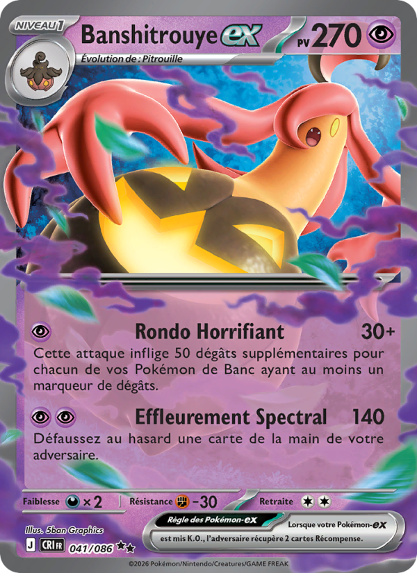 Banshitrouye-ex 041 — Chaos Ascendant (French Pokémon TCG card)
