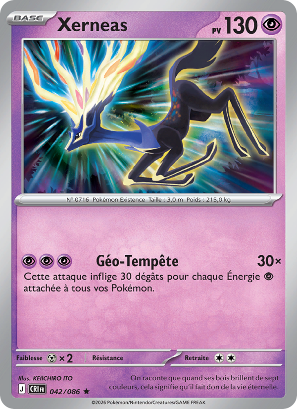Xerneas 042 — Chaos Ascendant (French Pokémon TCG card)
