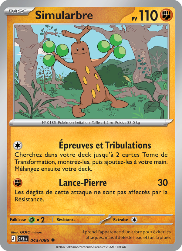 Simularbre 043 — Chaos Ascendant (French Pokémon TCG card)