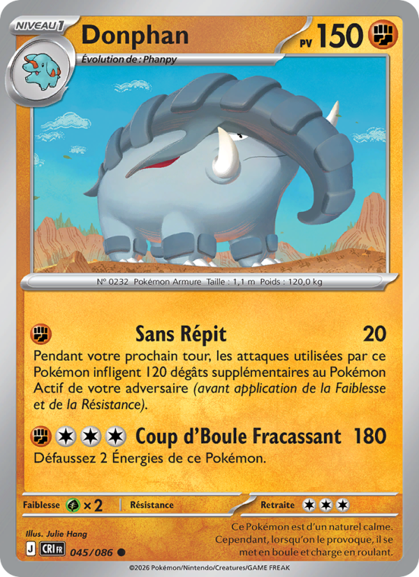 Donphan 045 — Chaos Ascendant (French Pokémon TCG card)