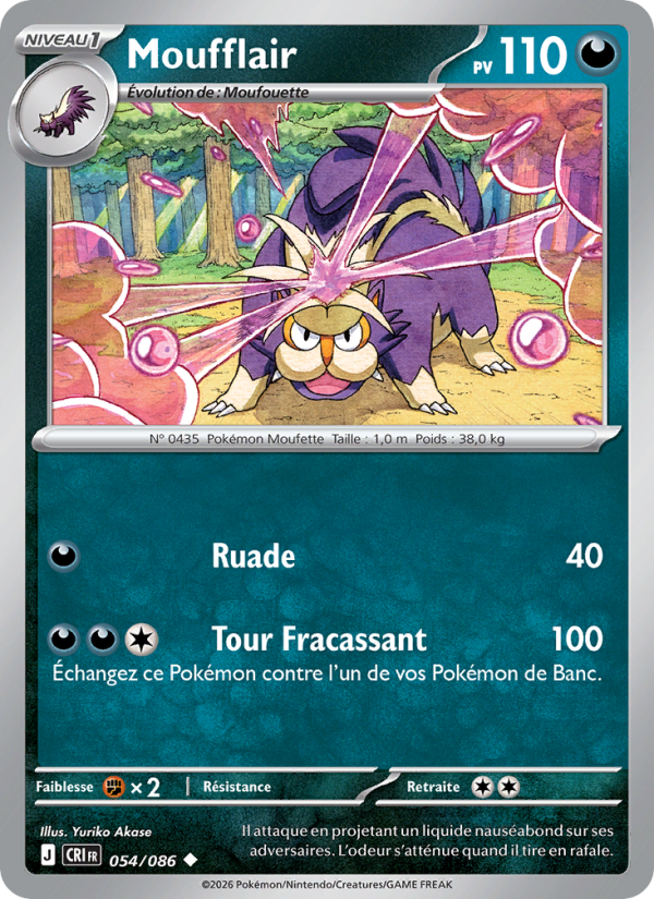 Moufflair 054 — Chaos Ascendant (French Pokémon TCG card)