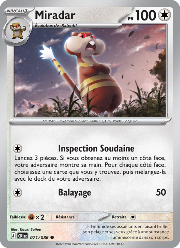Miradar 071 — Chaos Ascendant (French Pokémon TCG card)