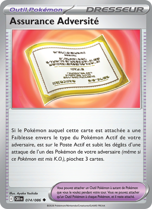 Assurance Adversité 074 — Chaos Ascendant (French Pokémon TCG card)